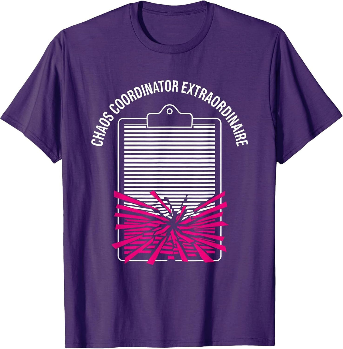 Men's Chaos Coordinator Extraordinaire Graphic Design T-Shirt - Purple