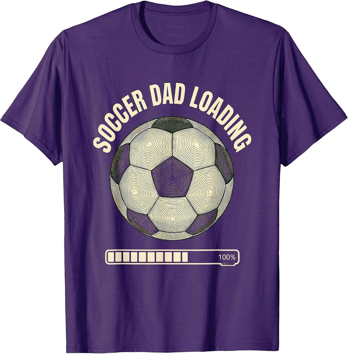 Soccer Dad Loading Funny Graphic Design T-Shirt - Purple