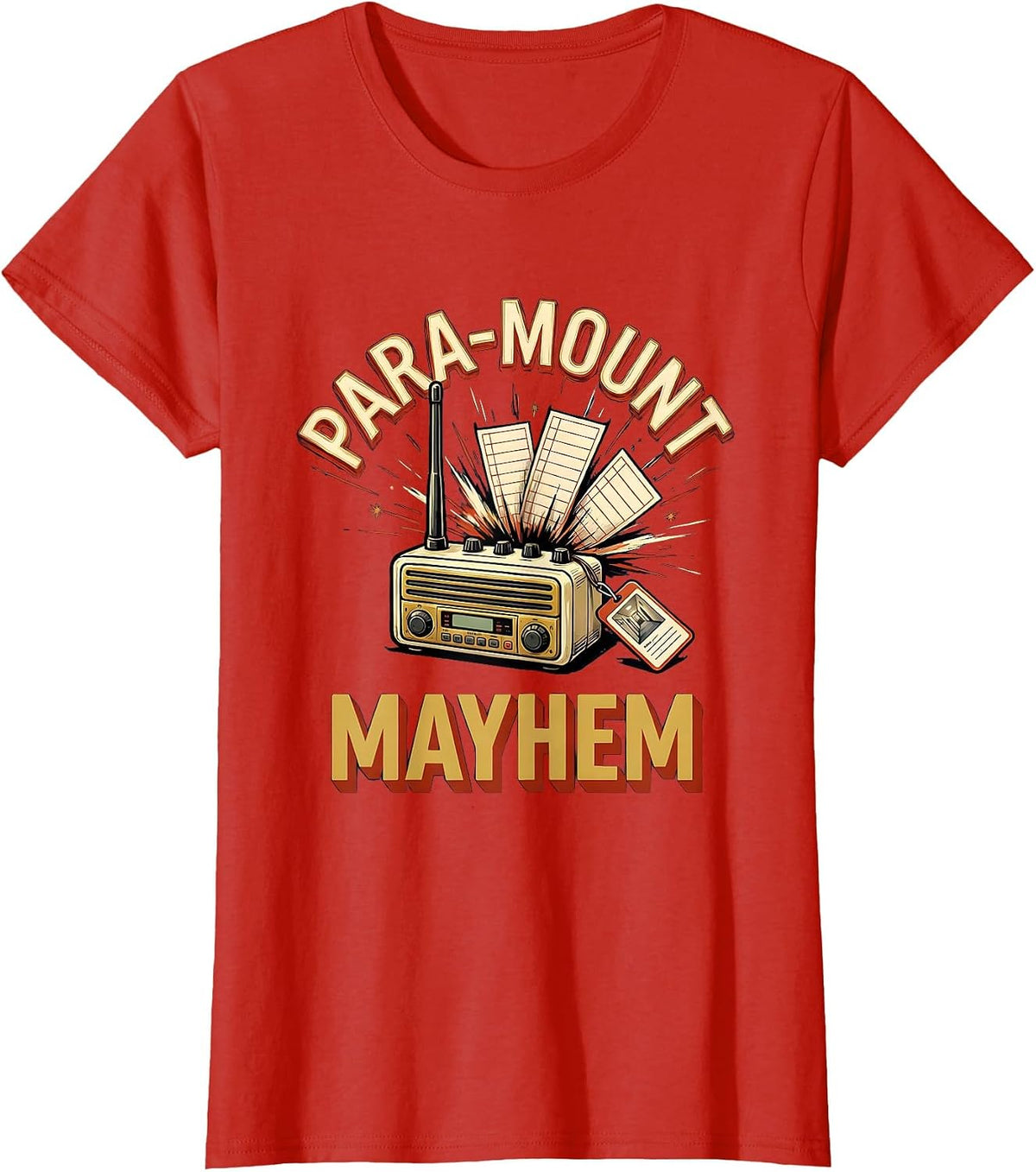 Women's Para-Mount Mayhem Funny Paraprofessional Paraeducator T-Shirt - Red
