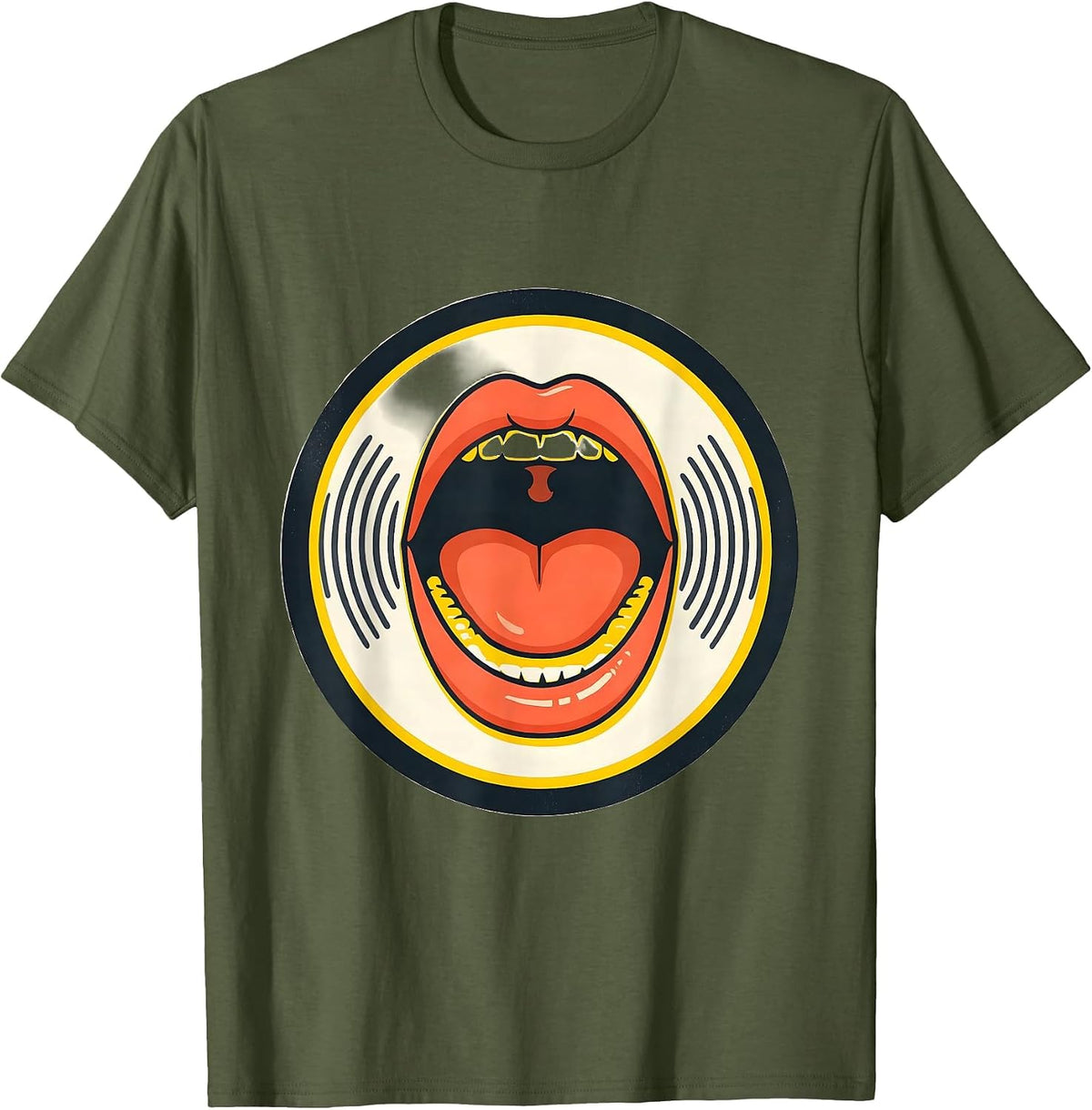 Articulator Badge Cute Speech-Language Pathologist SLP T-Shirt - Olive Green