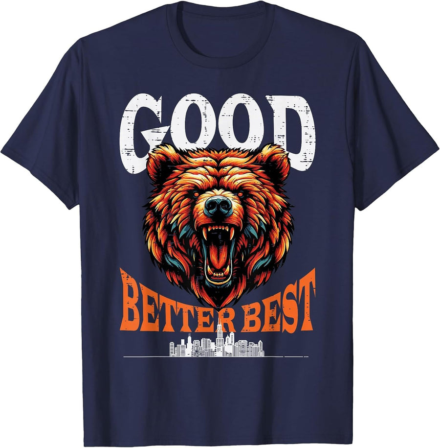 Bear Men Women Kids Boys Youth Teen T-Shirt - Navy Blue