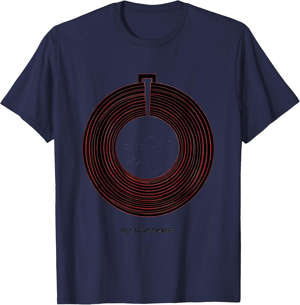 Men's Nice By The Numbers Geometric Gym Bodybuilder Christmas T-Shirt - Navy Blue