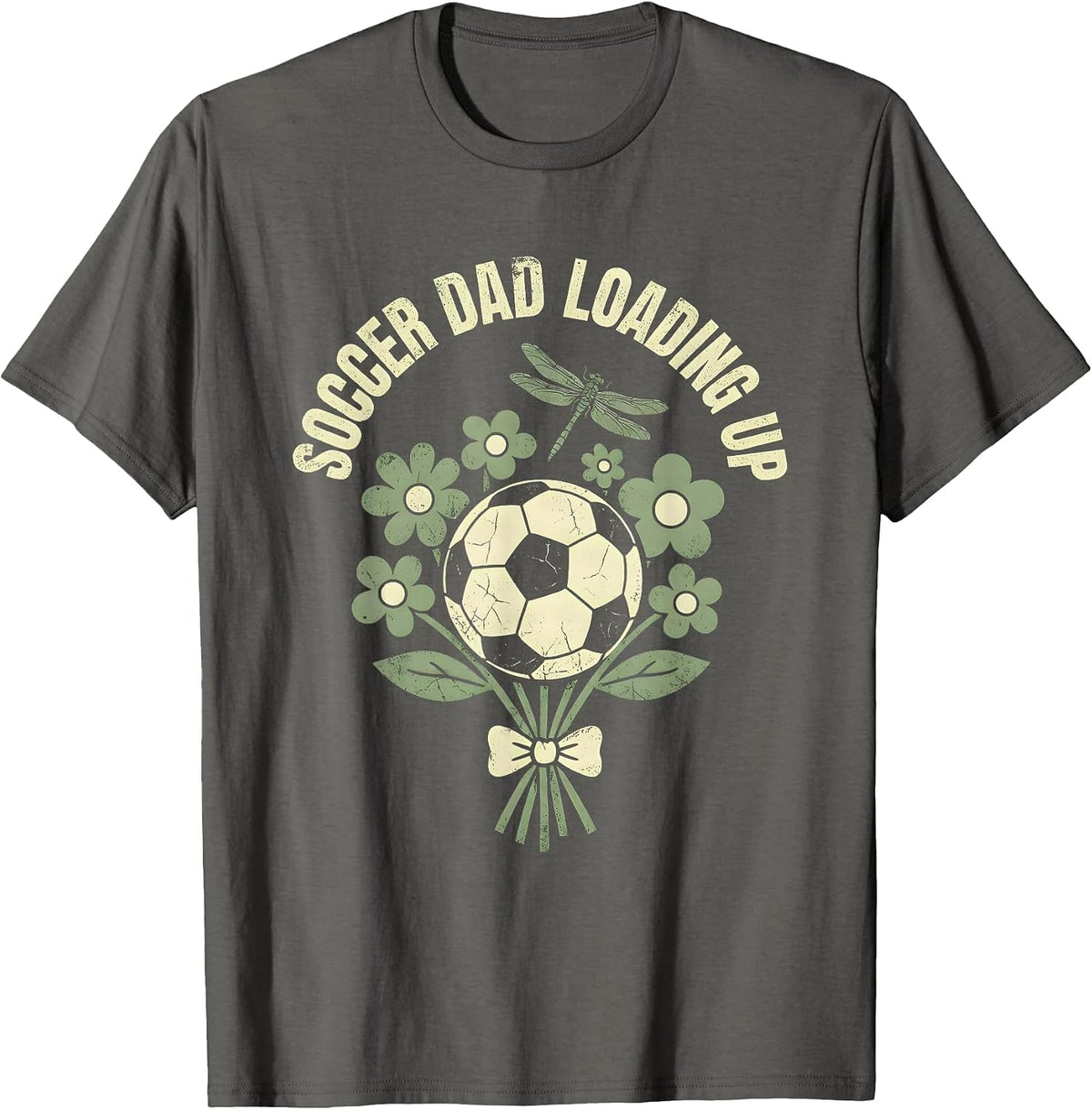 Soccer Dad Loading Up Boys Soccer Design T-Shirt - Asphalt Grey