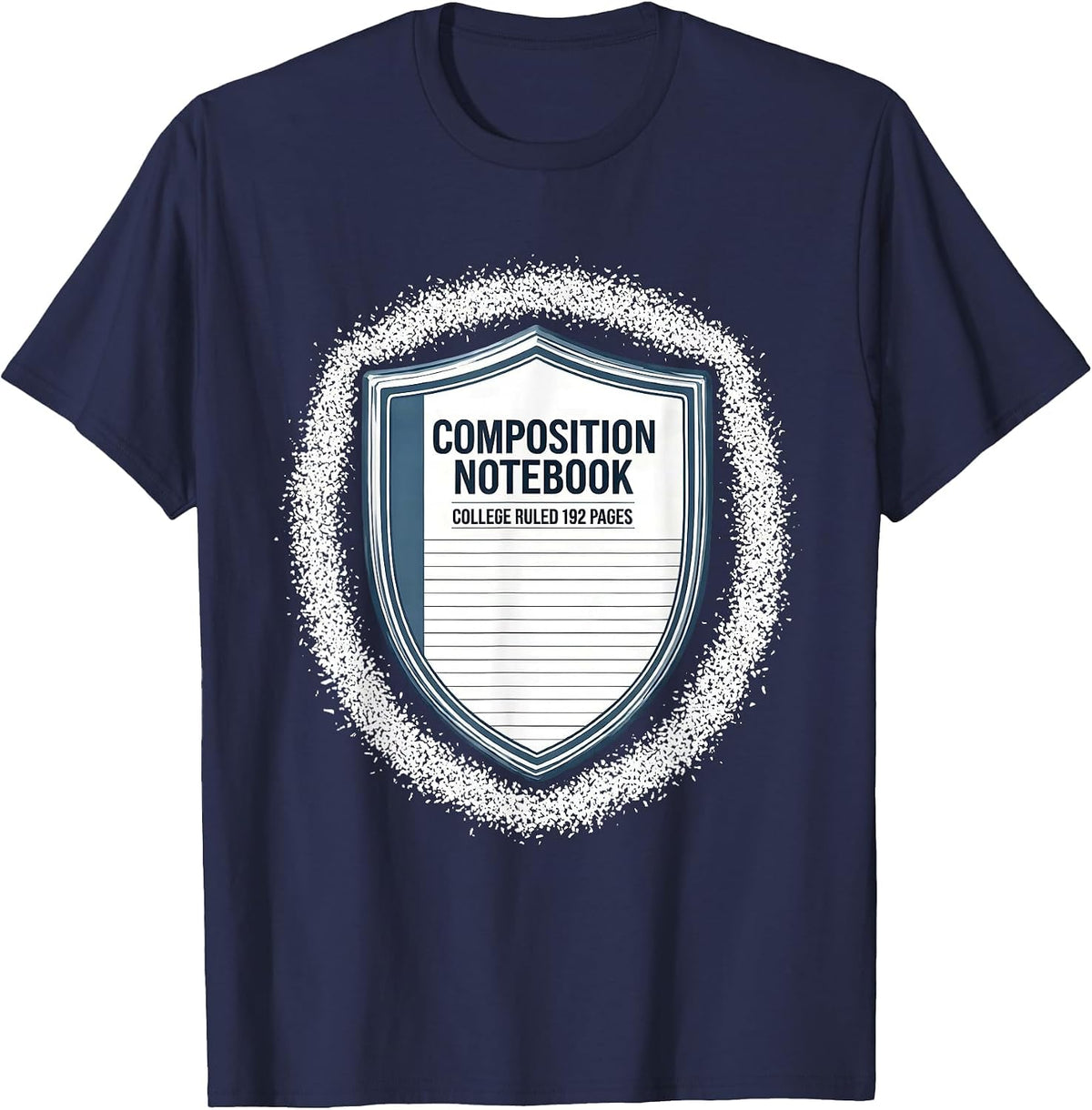 Composition Notebook College Ruled 192 Pages Teacher T-Shirt - Navy Blue