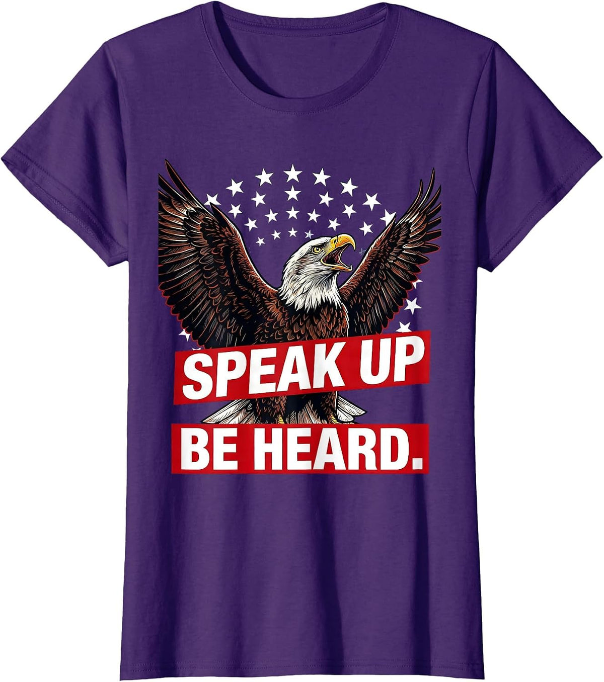 Women's Speak Up Be Heard Speech Therapy Design T-Shirt - Purple