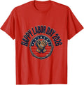 Men's Happy Labor Day 2026 Patriotic Union Pride Holiday T-Shirt - Red