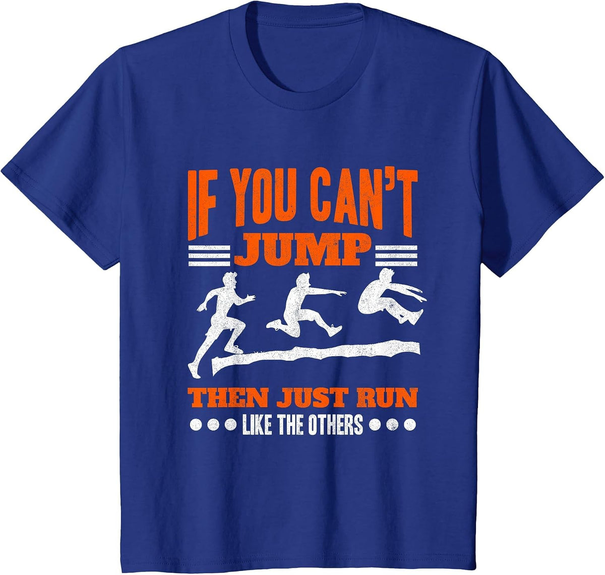 Long Jumping Triple Jumper Track and Field Long Jump T-Shirt - Royal Blue