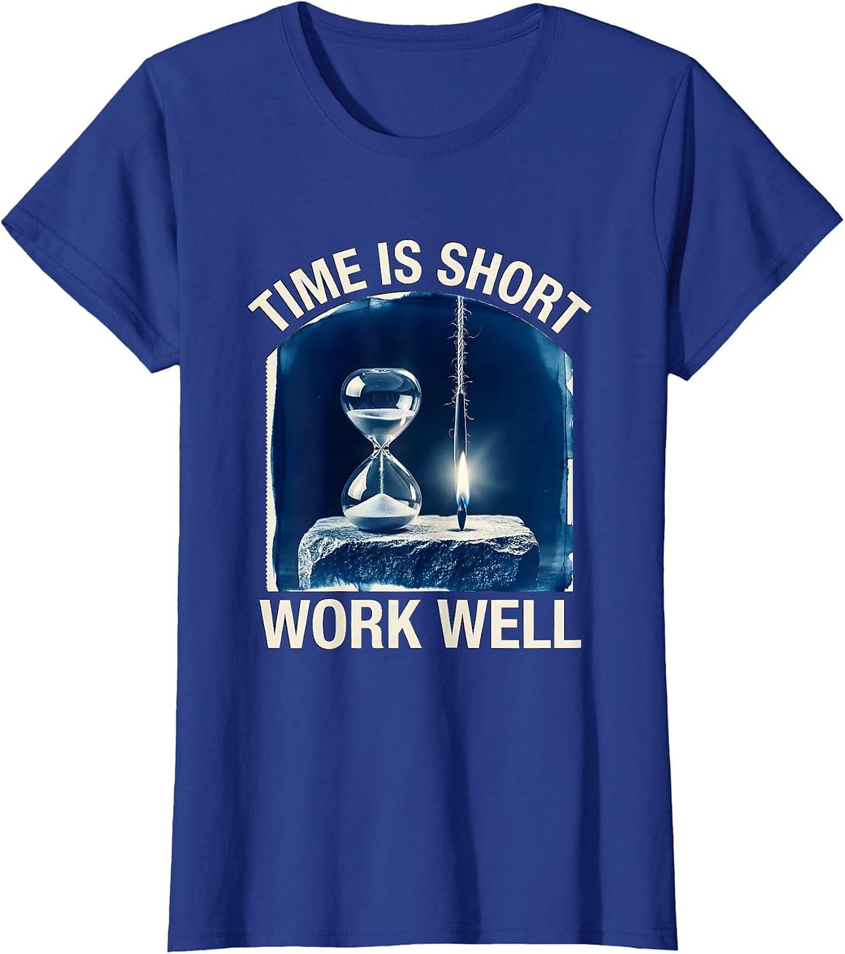 Women's Time Is Short Work Well Masonic Freemason Fraternal Pride T-Shirt - Royal Blue
