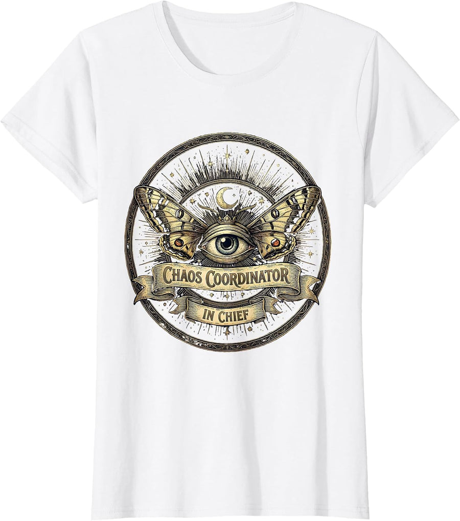 Women's Chaos Coordinator In Chief Preschool Teacher T-Shirt - White