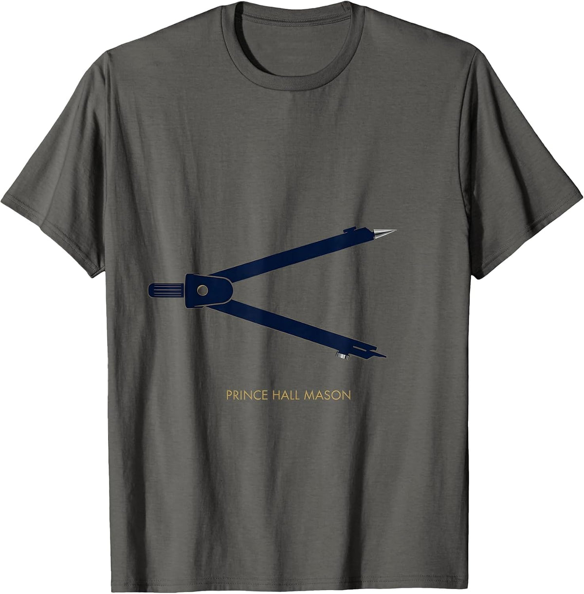 Men's Prince Hall Mason Fraternal Pride Masonic Brotherhood T-Shirt - Asphalt Grey
