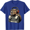K, Anyway Retro Cartoon Capybara Gamer Meme Humor T-Shirt - Royal Blue