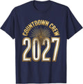 Countdown Crew 2027 New Year's Eve Party Family Matching T-Shirt - Navy Blue