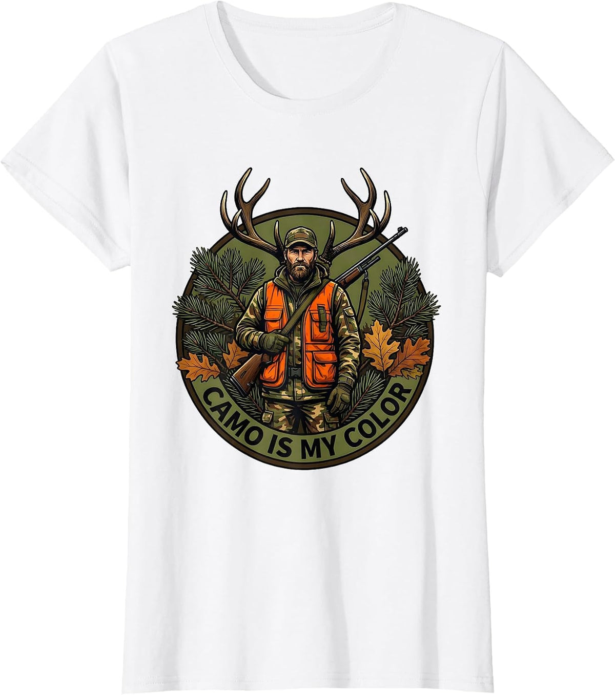 Camo Is My Color Hunting Design T-Shirt - White
