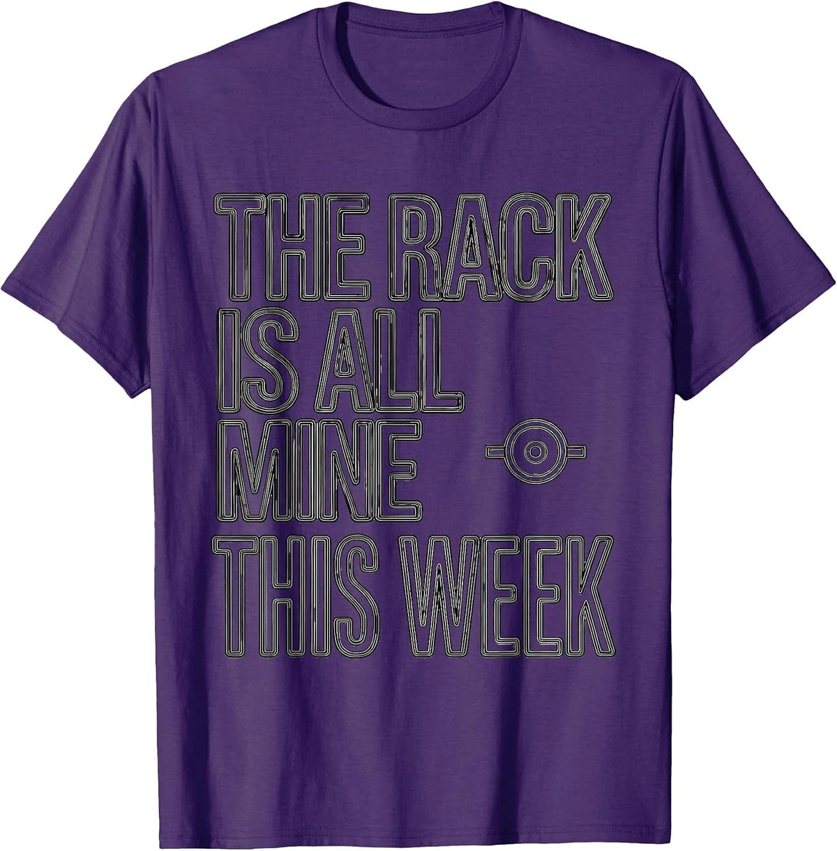 Men's The Rack Is All Mine This Week Funny Christmas Gym Workout T-Shirt - Purple