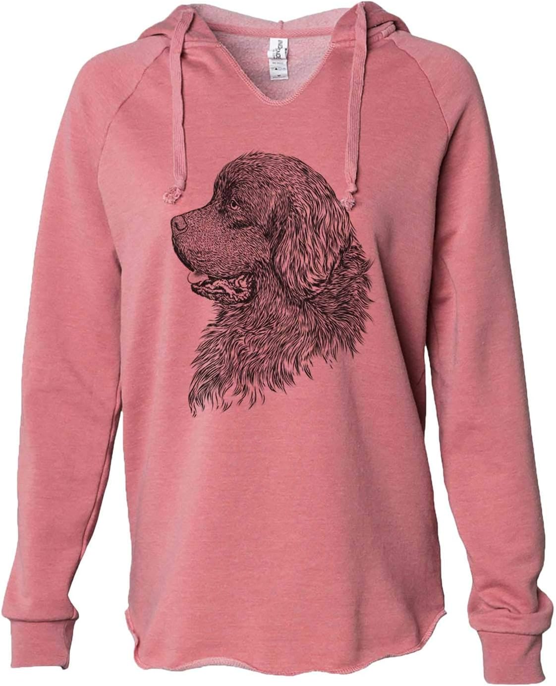 Inkopious Newfoundland Profile - Women's Cali Wave Hooded Sweatshirt - Dusty Rose