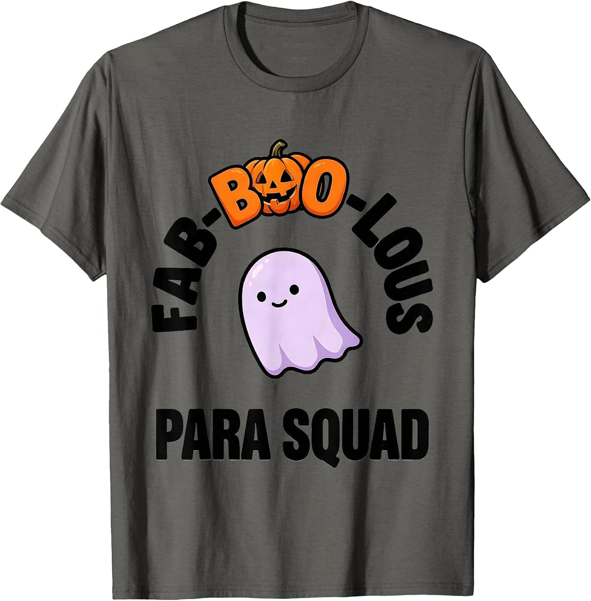Fab-Boo-Lous Para Squad Cute Kawaii Halloween Para Squad T-Shirt - Asphalt Grey