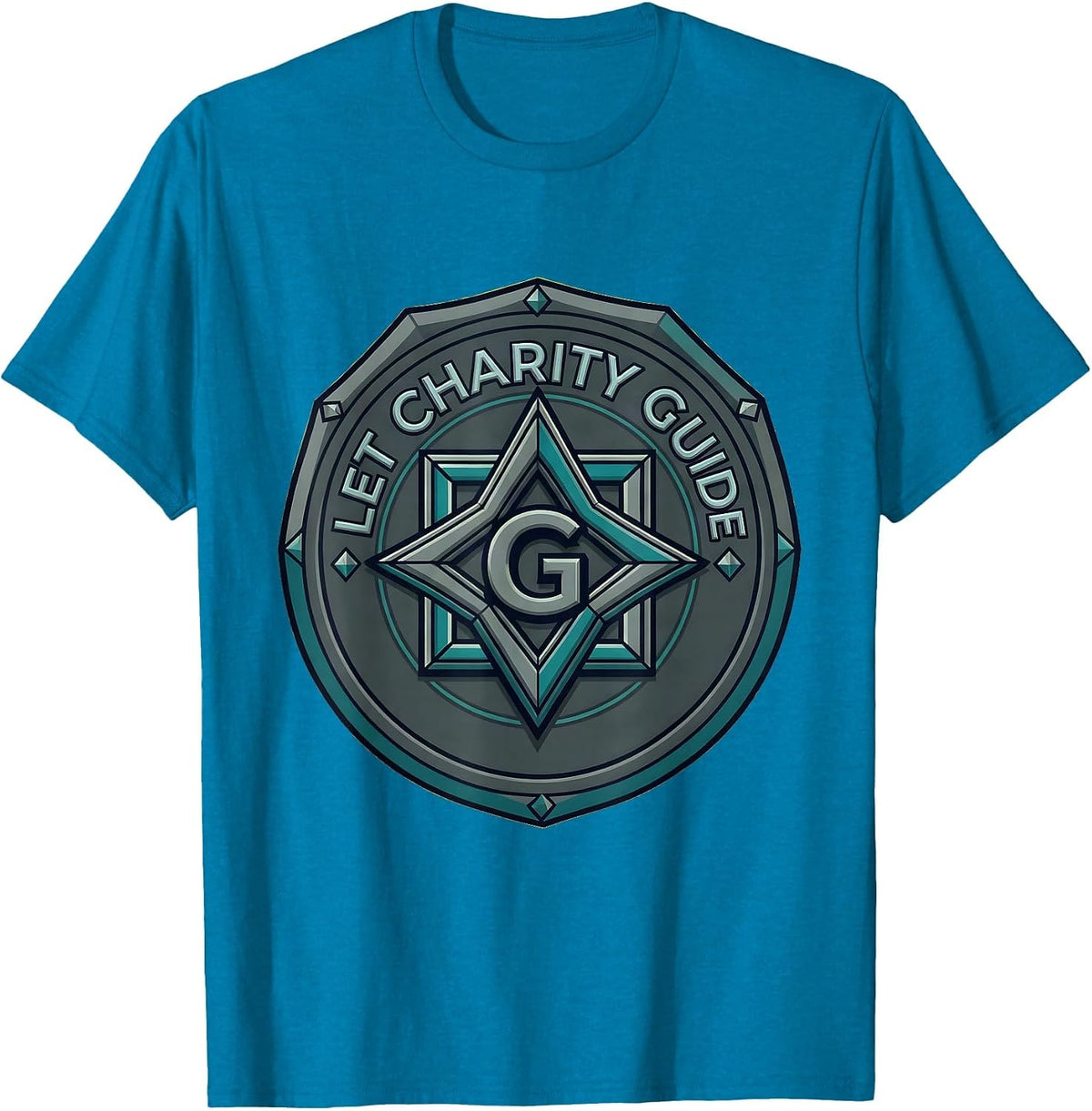 Let Charity Guide Freemason Square and Compass Masonic Pride T-Shirt - Sapphire Blue