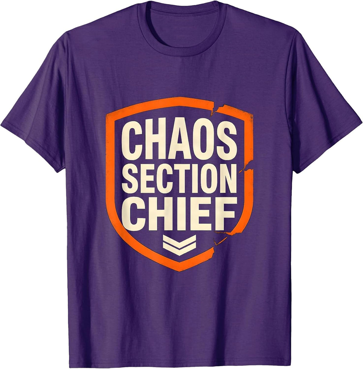 Men's Chaos Section Chief Funny Chaos Coordinator Workplace Humor T-Shirt - Purple