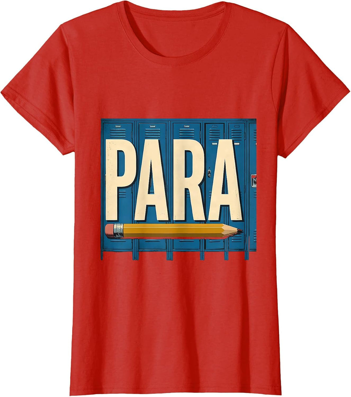 Para Funny Paraprofessional Paraeducator Teacher T-Shirt - Red