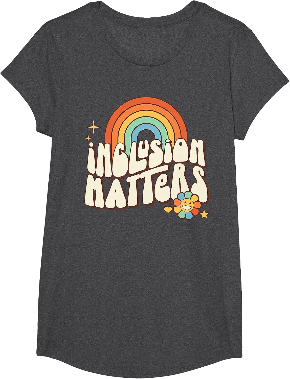 Special Education SPED Teacher Autism Inclusion Matters T-Shirt - Girls Dark Heather Grey