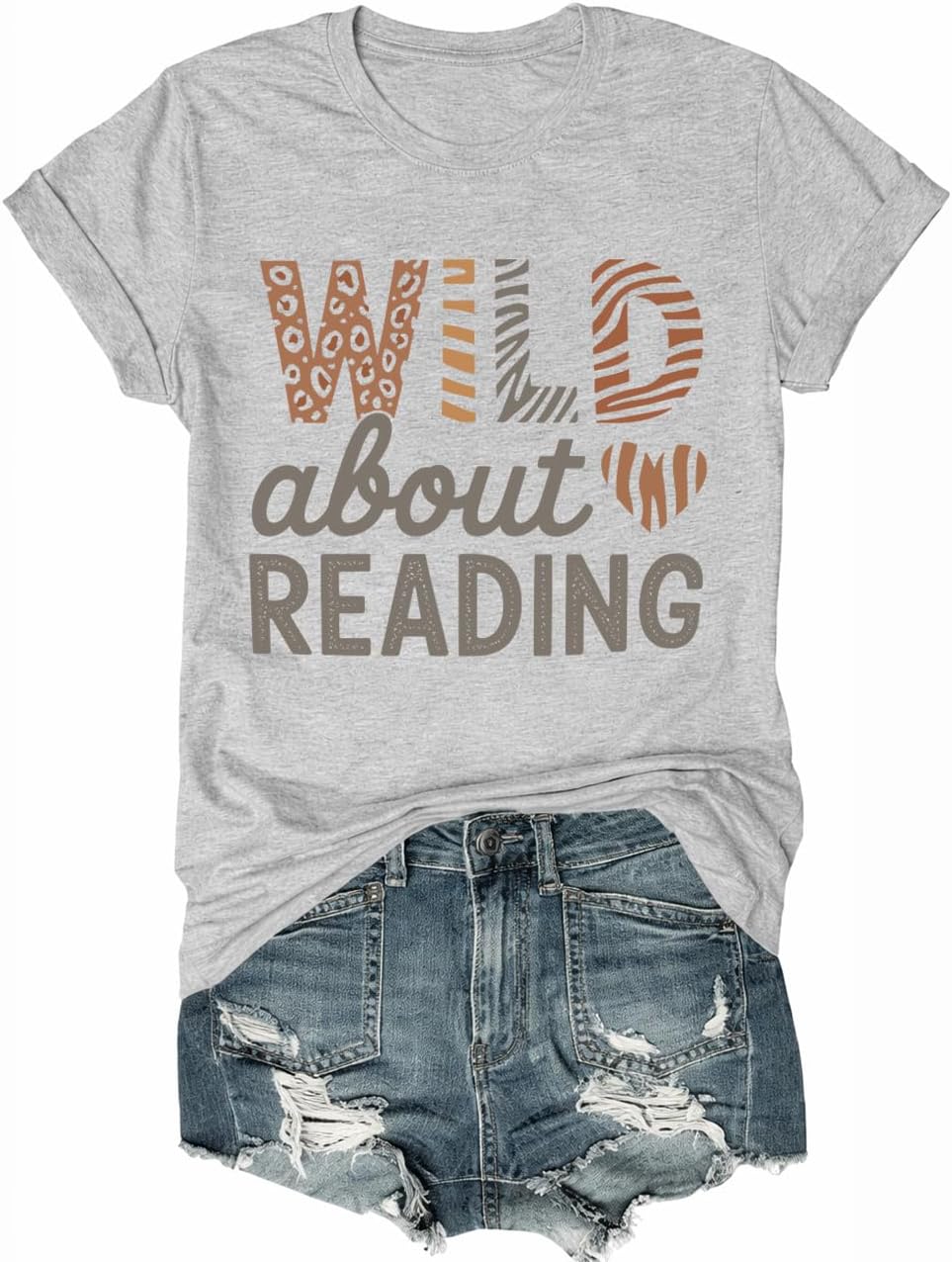 Wild About Reading Shirt Wild About Reading Teacher Tshirt for Women Men - Grey