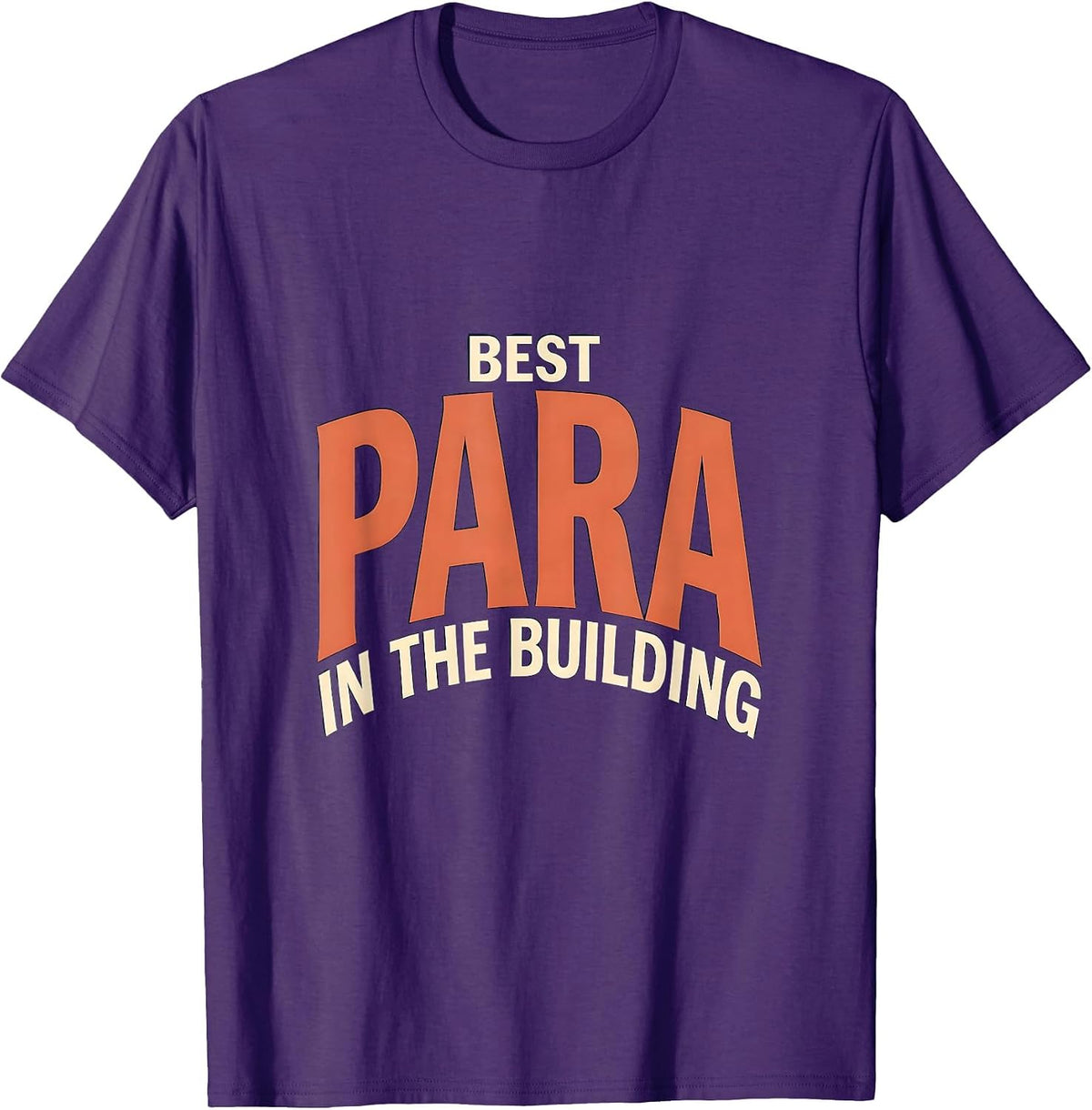 Best Para In The Building Funny School Support Staff T-Shirt - Purple