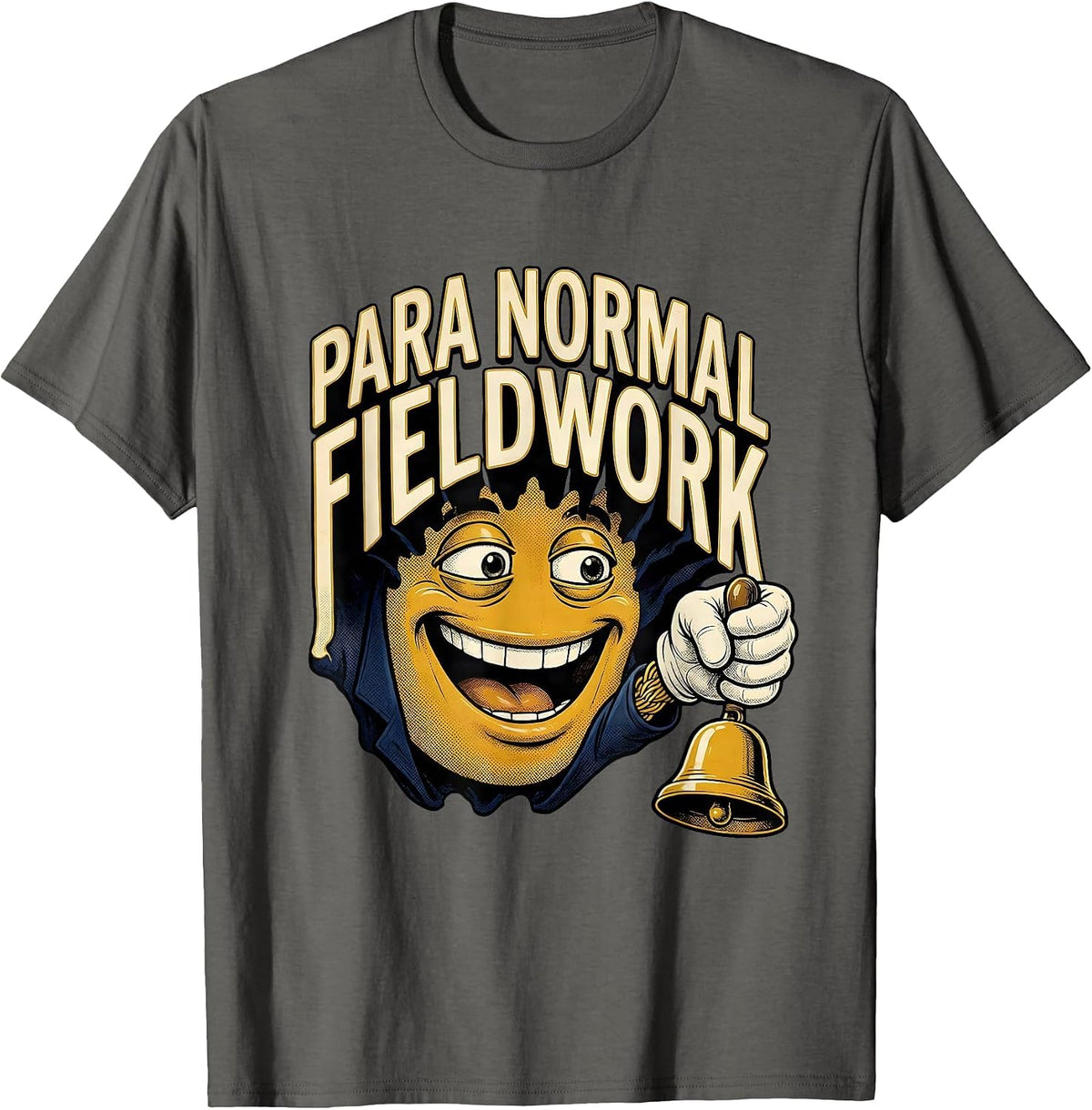 Para Normal Fieldwork Retro Cartoon Ghost Paraeducator T-Shirt - Asphalt Grey