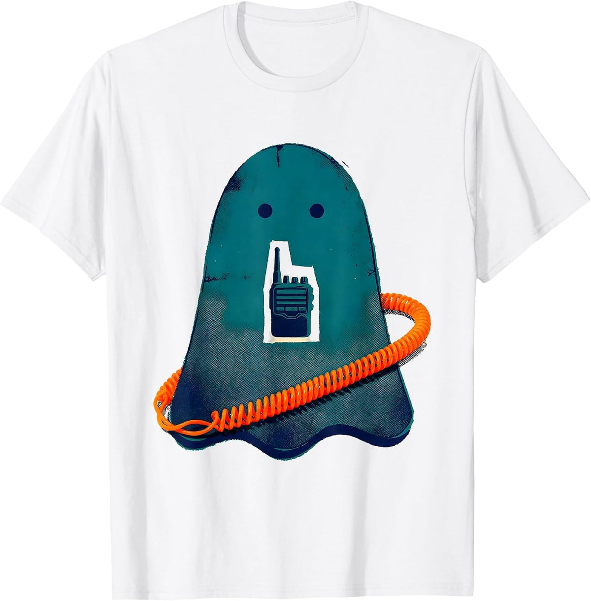 Men's Enlarged Ghost Para Normal Activities SPED Paraprofessional T-Shirt - White