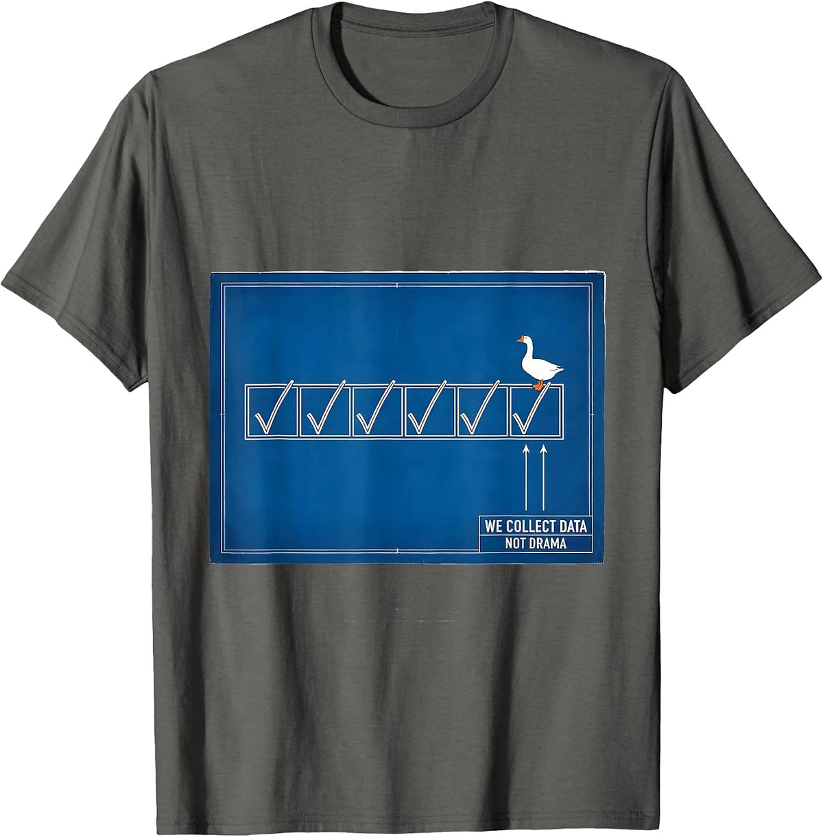 We Collect Data Not Drama Funny Special Education Teacher T-Shirt - Asphalt Grey