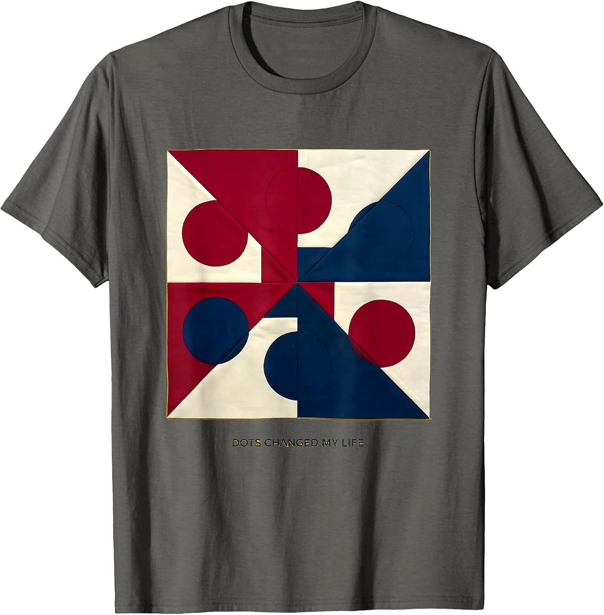 Men's Dots Changed My Life Polka Dot Lover Design T-Shirt - Asphalt Grey