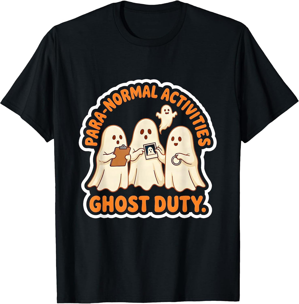Men's Para-Normal Activities Ghost Duty Cute SPED Paraprofessional T-Shirt - Black