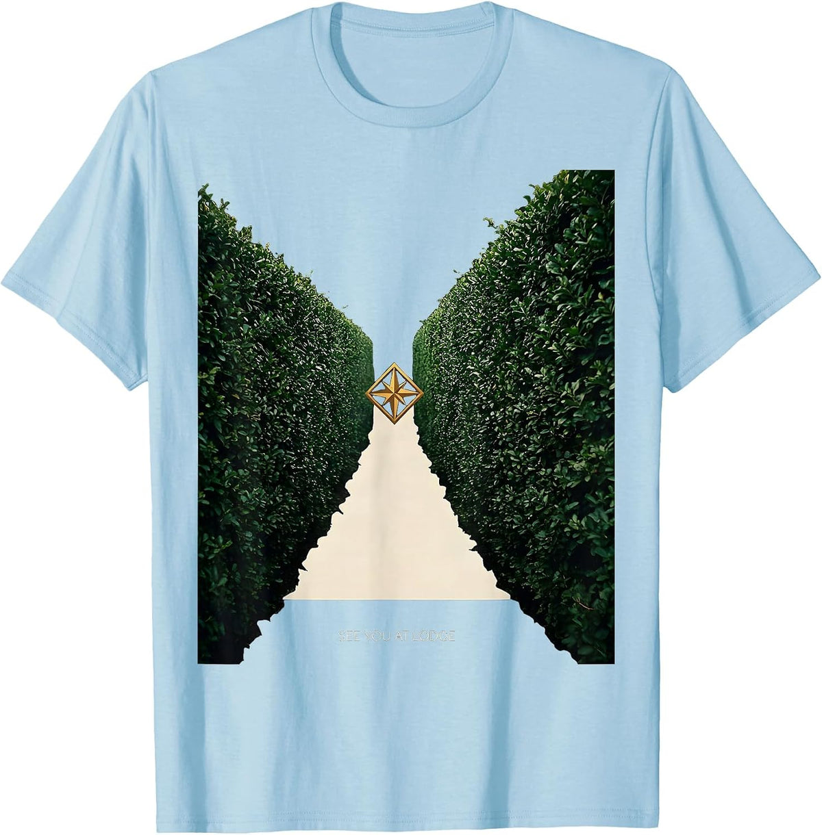 Men's See You At Lodge Freemason Brotherhood Square And Compass T-Shirt - Baby Blue