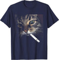 Cat Photo T-Shirt - Navy Blue