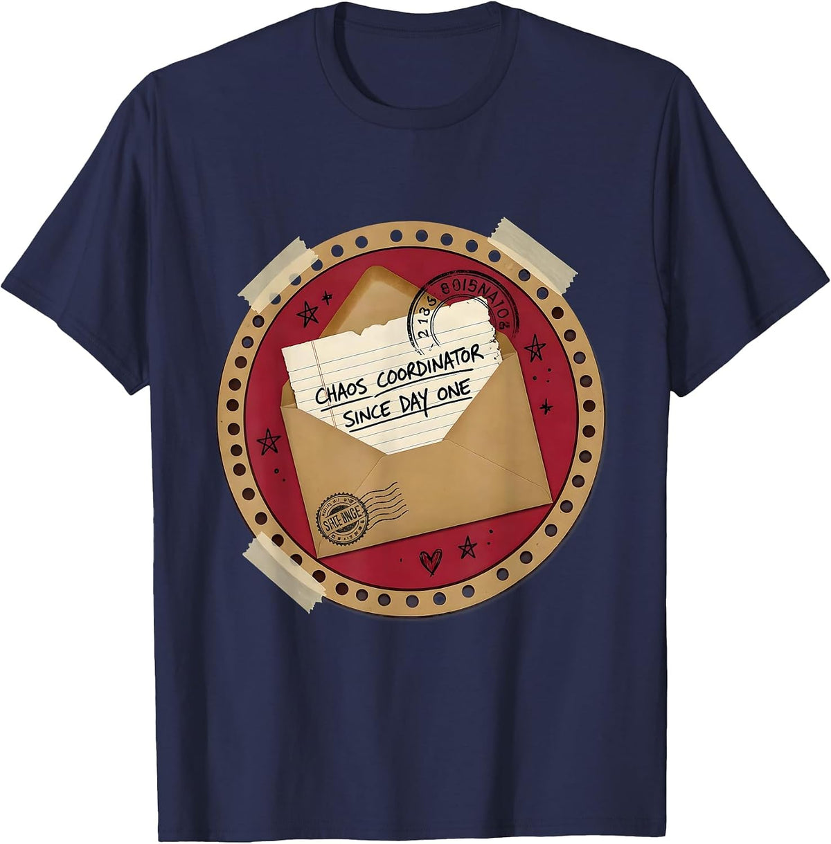 Men's Chaos Coordinator Since Day One Dad Design T-Shirt - Navy Blue