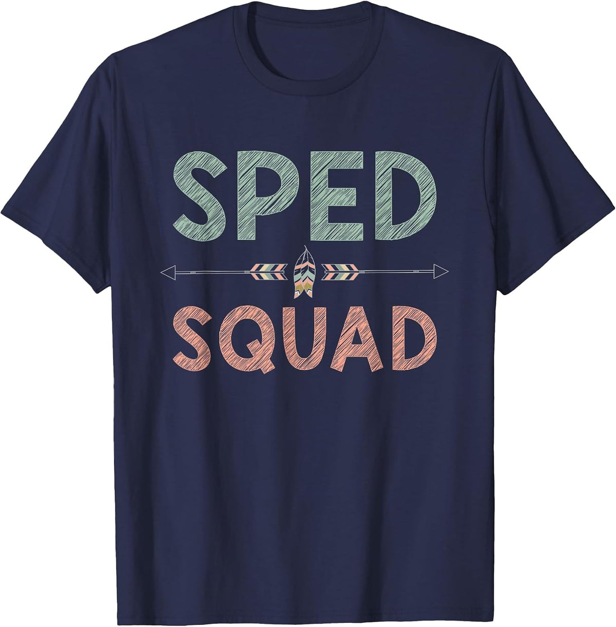 Team SPED Squad Teacher Special Ed Special Education T-Shirt - Navy Blue