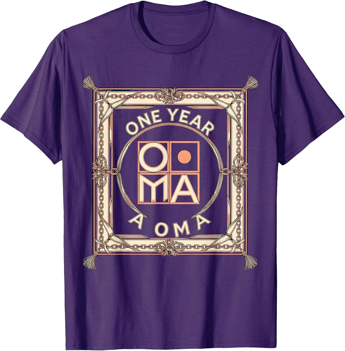One Year A Oma Grandma Matching Birthday Family Keepsake T-Shirt - Purple