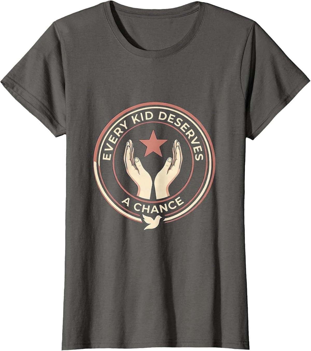 Women's Every Kid Deserves A Chance Sped Teacher Design T-Shirt - Asphalt Grey