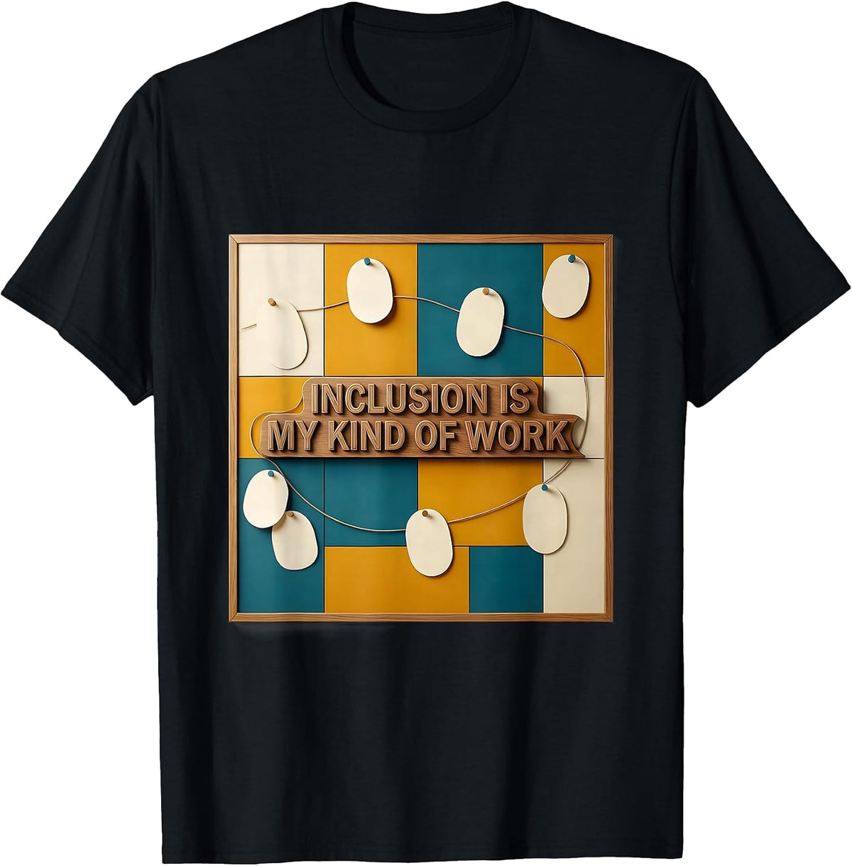 Men's Inclusion Is My Kind Of Work Midcentury Modern Special T-Shirt - Black