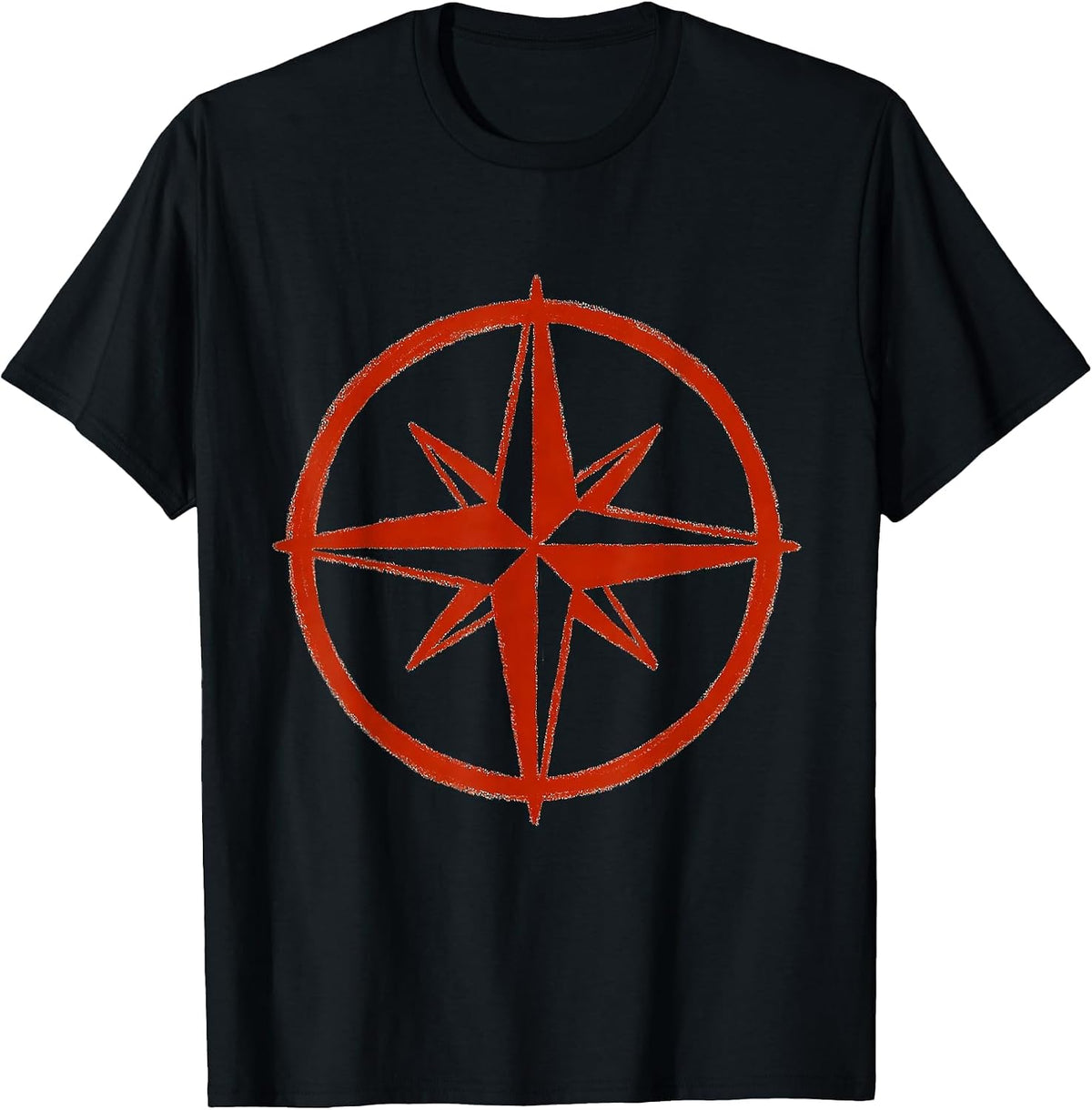 Men's Crayon Compass Rose Special Education Teacher T-Shirt - Black