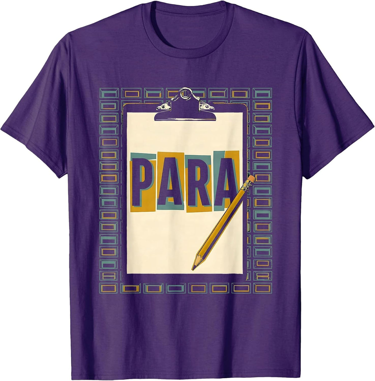 Para Funny Paraprofessional Paraeducator Teacher Aide T-Shirt - Purple