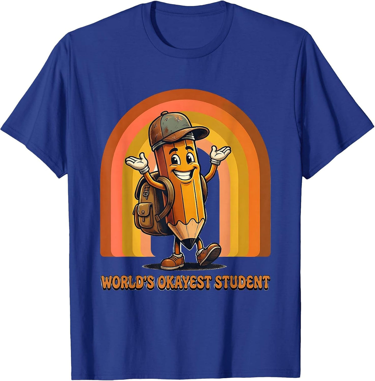 World's Okayest Student 2nd Grade Design T-Shirt - Royal Blue