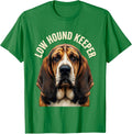 Men's Low Hound Keeper Funny Basset Hound Dog Lover Gift T-Shirt - Kelly Green