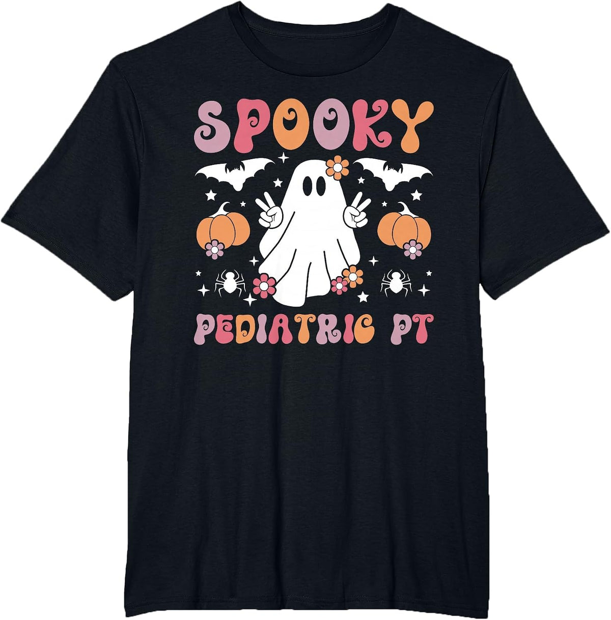 Spooky Pediatric PT Halloween Pediatric Physical Therapist T-Shirt - Black