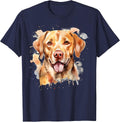 Watercolor Labrador Labbi T-Shirt - Navy Blue