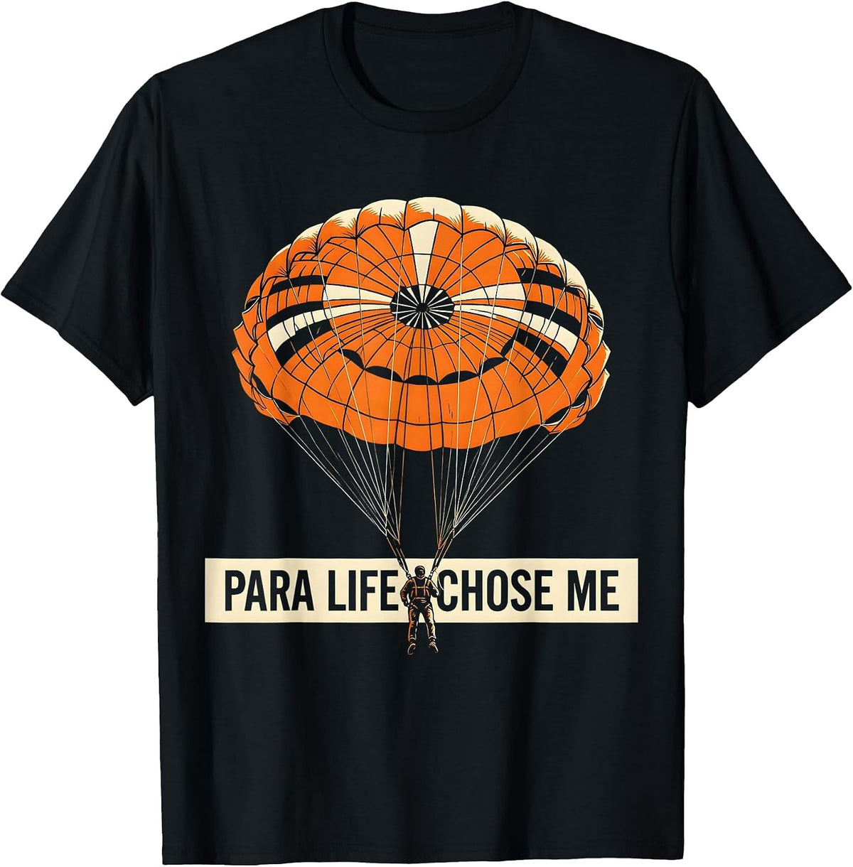 Men's Para Life Chose Me Proud Para Educator Design T-Shirt - Black