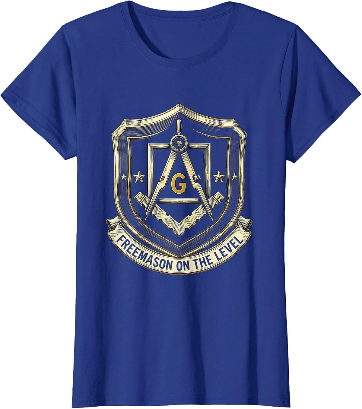 Women's Freemason On The Level Masonic Fraternal Pride Square & T-Shirt - Royal Blue