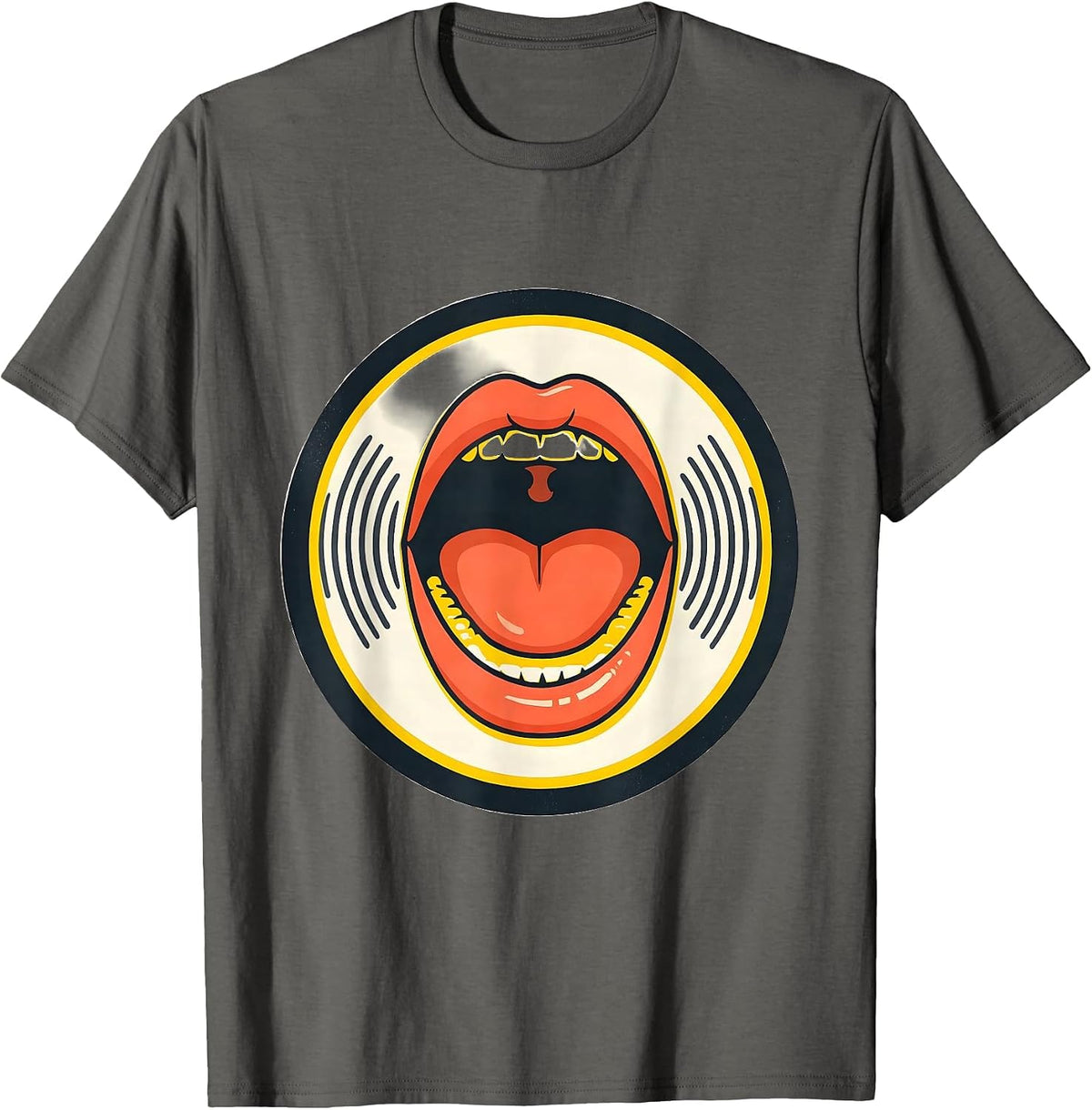 Articulator Badge Cute Speech-Language Pathologist SLP T-Shirt - Asphalt Grey