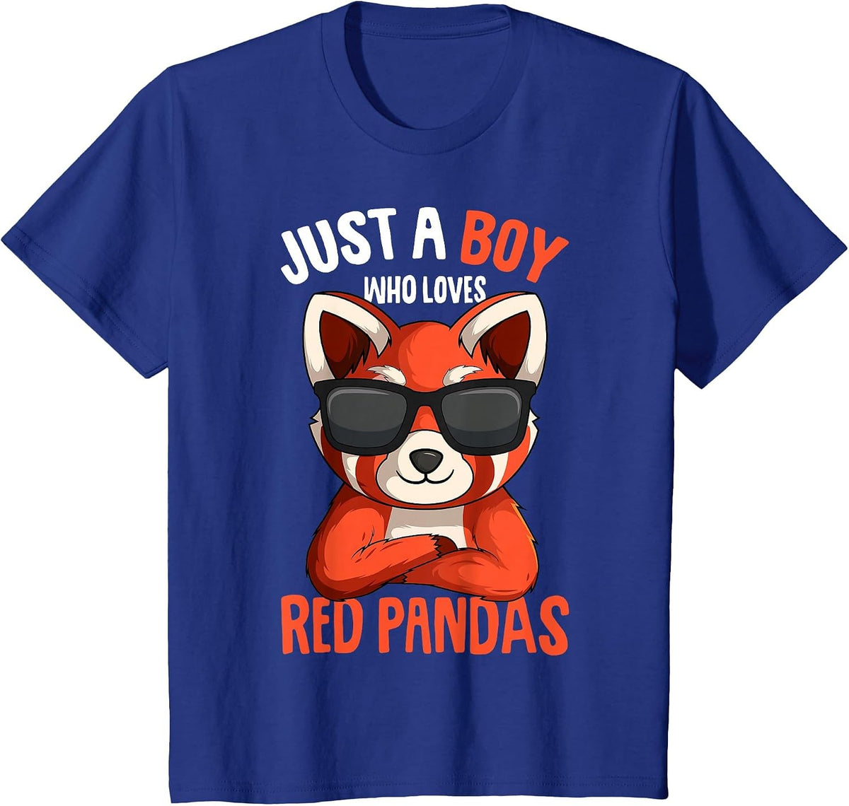 Just a Boy who Loves Red Pandas T-Shirt - Royal Blue