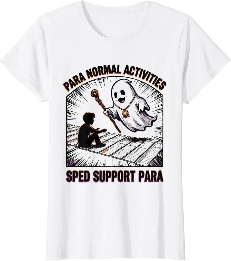 Women's Para Normal Activities SPED Support Para T-Shirt - White