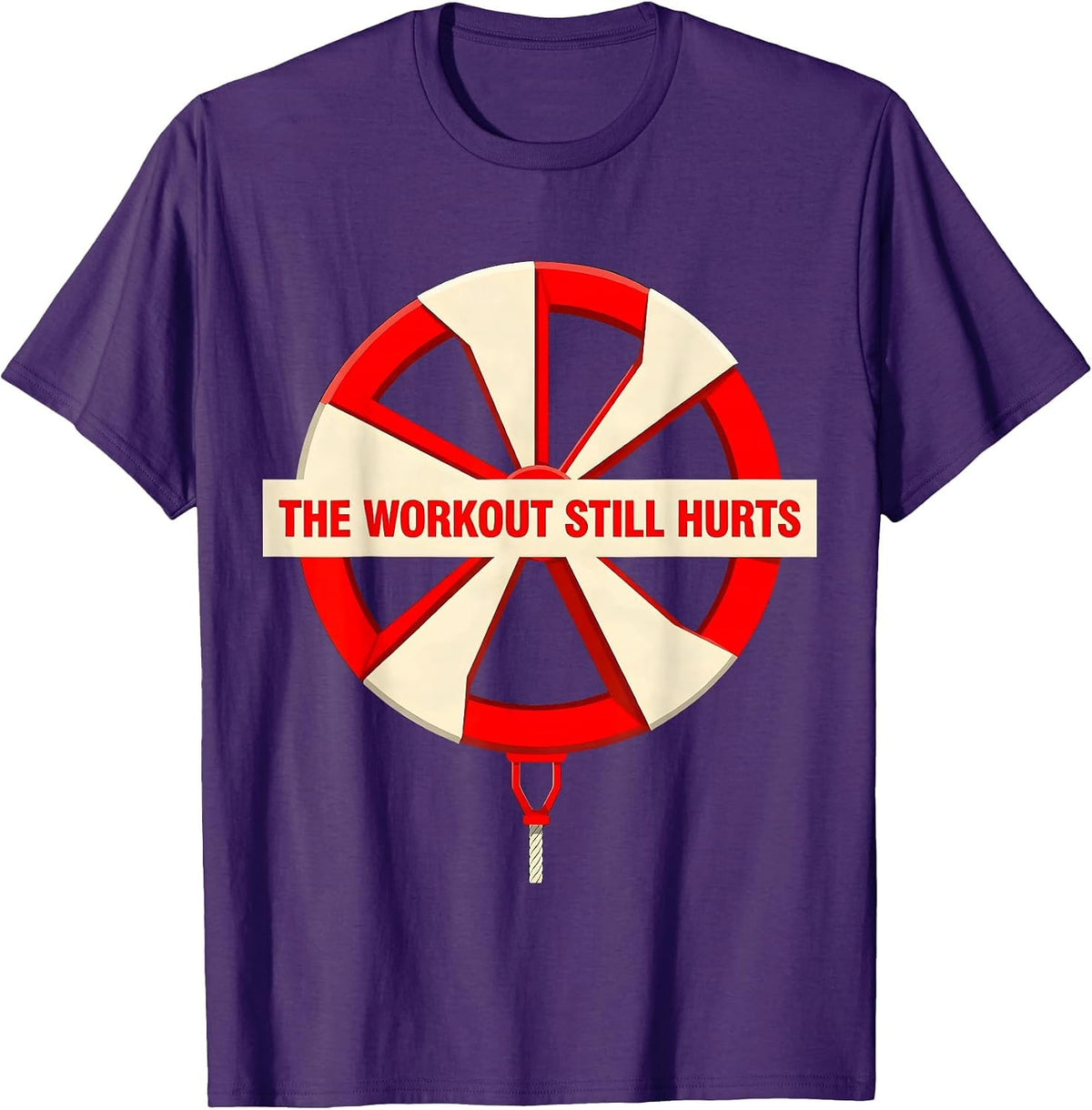 Men's The Workout Still Hurts Funny Gym Weightlifting Workout T-Shirt - Purple